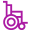 Icono de alquiler de silla de ruedas